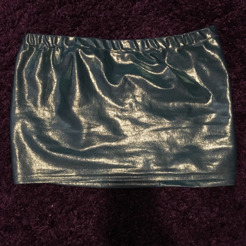 Metallic Blue Tube Top